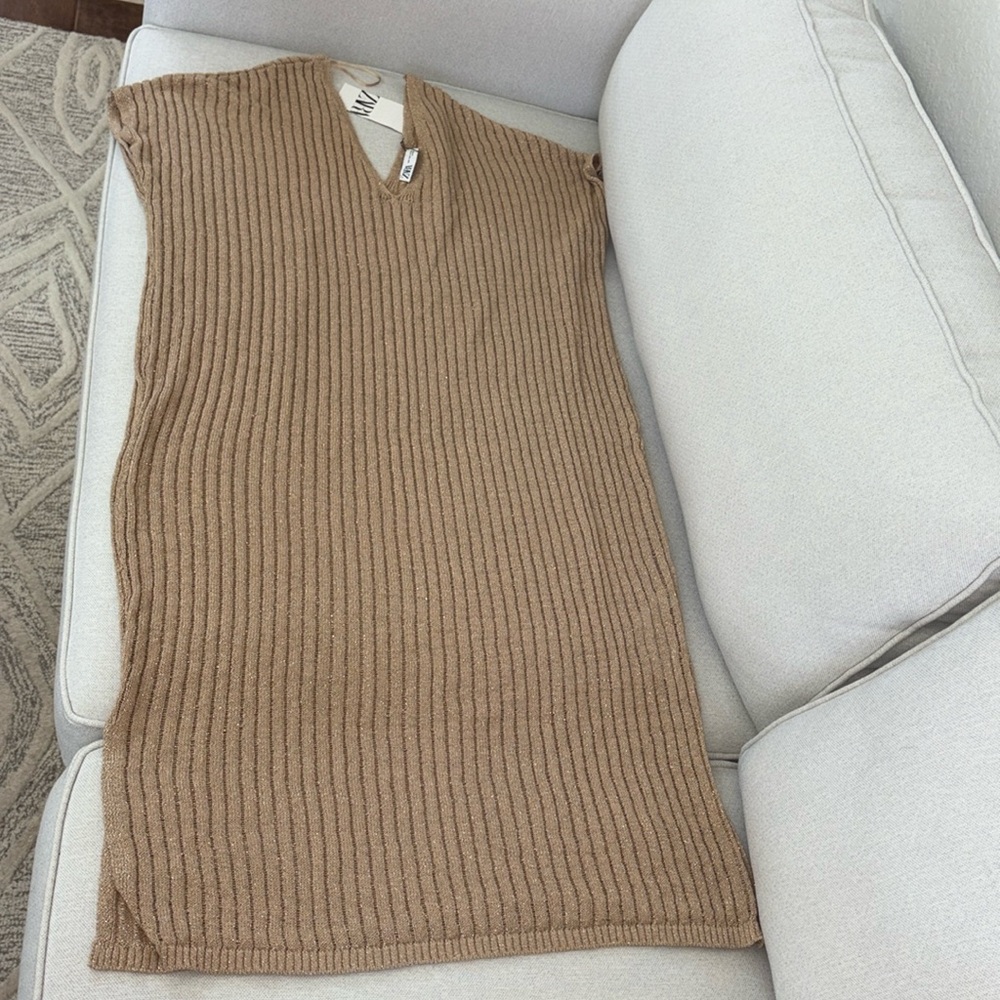 Zara gold dress/ beach coverup